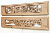 華やかに飾り立てられた梅竹の見応えある欄間　EZ2835ab　在庫(a:1 b:1)枚