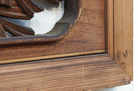 味わい深い木地の色彩に松竹梅を描く風情ある深彫彫刻欄間　EZ2836ab　在庫(a:1 b:1)枚