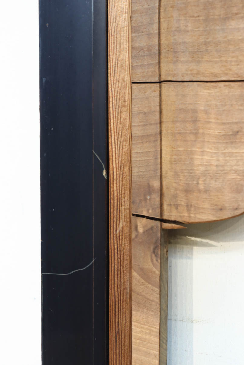 鴈(ガン)が戯れたり飛び立っていく姿を描いた仄々とした彫刻欄間　EZ2838ab　在庫2枚一組