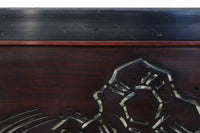 幅2125ミリ！！鯉が波間に顔を出す透かし絵で風情ある長尺漆欄間　EZ2839　在庫1枚