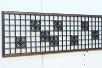 幅2608ミリ!! 升格子に角麻の葉組子が散りばめられた長尺欄間素材　EZ2844　在庫1枚