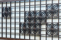 幅2608ミリ!! 升格子に角麻の葉組子が散りばめられた長尺欄間素材　EZ2844　在庫1枚