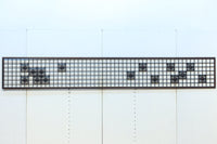 幅2608ミリ!! 升格子に角麻の葉組子が散りばめられた長尺欄間素材　EZ2844　在庫1枚