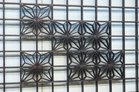 幅2608ミリ!! 升格子に角麻の葉組子が散りばめられた長尺欄間素材　EZ2844　在庫1枚