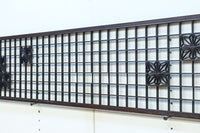 幅2608ミリ!! 升格子に角麻の葉組子が散りばめられた長尺欄間素材　EZ2844　在庫1枚