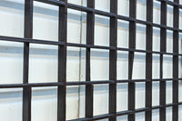 幅2608ミリ!! 升格子に角麻の葉組子が散りばめられた長尺欄間素材　EZ2844　在庫1枚