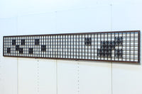 幅2608ミリ!! 升格子に角麻の葉組子が散りばめられた長尺欄間素材　EZ2844　在庫1枚