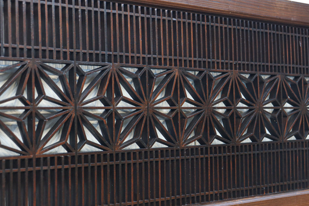 角麻組子で和の趣き溢れる縦繁欄間　EZ2845ab　在庫(a:1 b:1)枚