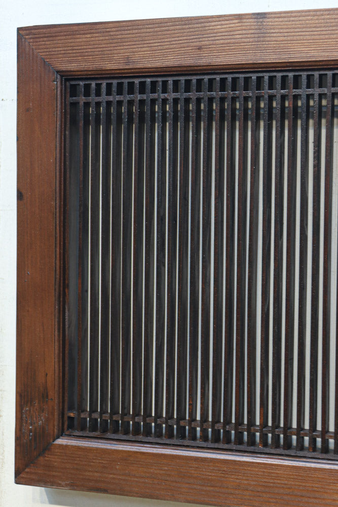 緻密な縦繁に桐模様組子が浮かぶ気品漂う欄間　EZ2846　在庫2枚