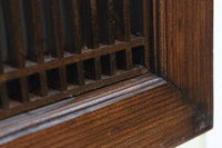 緻密な縦繁に桐模様組子が浮かぶ気品漂う欄間　EZ2846　在庫2枚