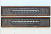 緻密な縦繁に桐模様組子が浮かぶ気品漂う欄間　EZ2846　在庫2枚