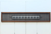 緻密な縦繁に桐模様組子が浮かぶ気品漂う欄間　EZ2846　在庫2枚