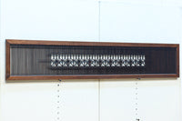 緻密な縦繁に桐模様組子が浮かぶ気品漂う欄間　EZ2846　在庫2枚