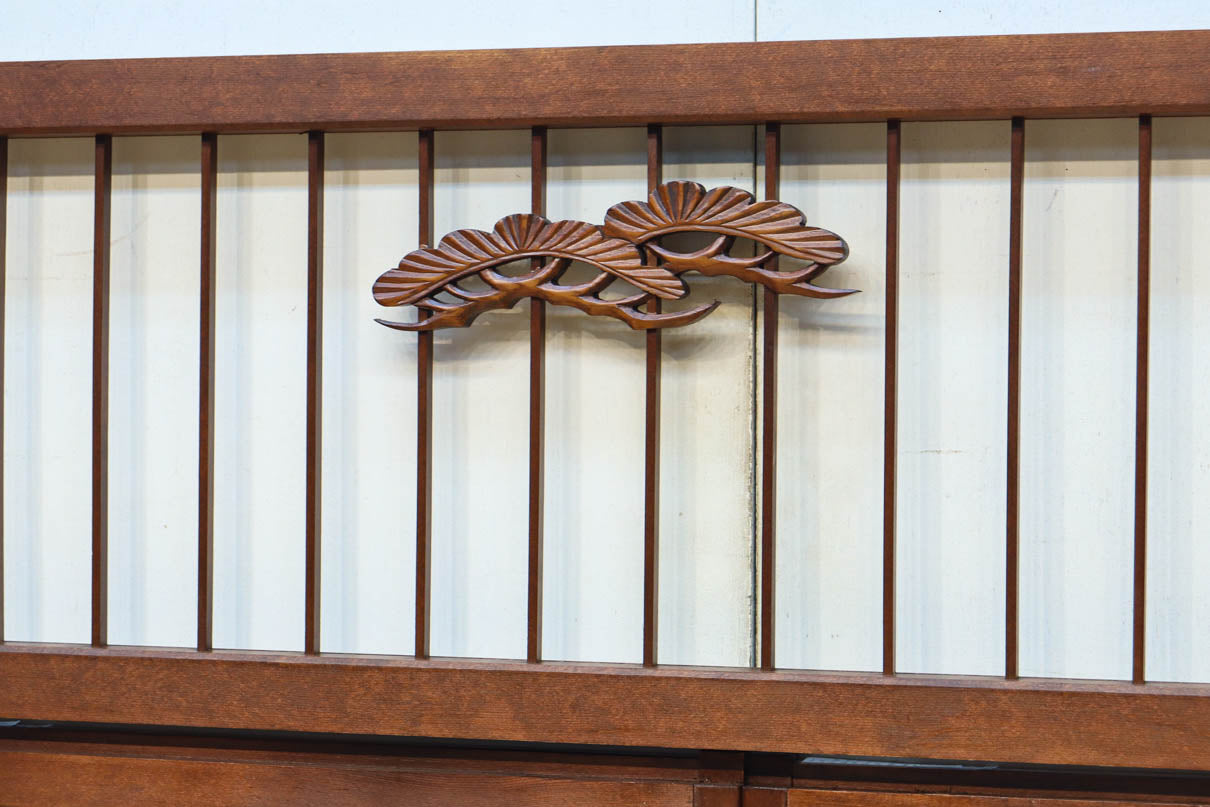 松竹梅と富士山を美しく描いた欄間・書院セット　EZ2847　在庫5枚一組