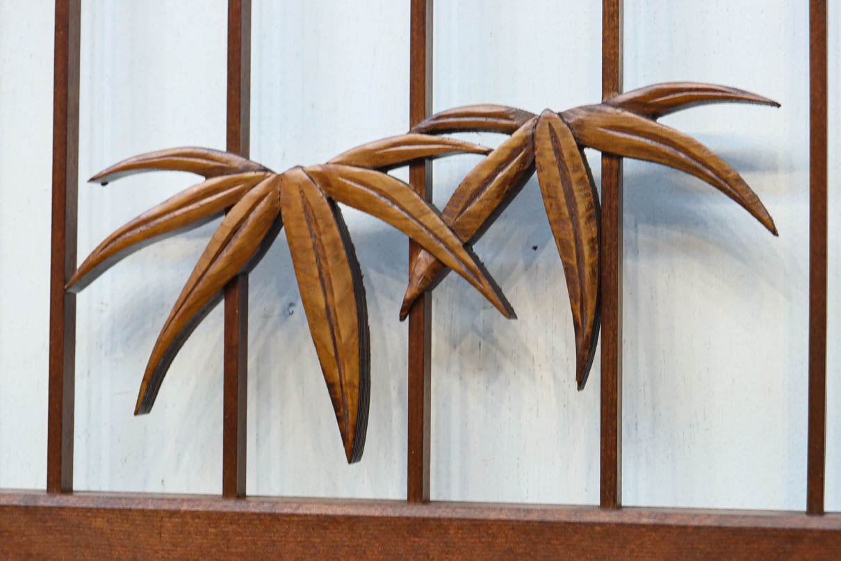 松竹梅と富士山を美しく描いた欄間・書院セット　EZ2847　在庫5枚一組