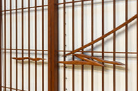 松竹梅と富士山を美しく描いた欄間・書院セット　EZ2847　在庫5枚一組