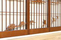 松竹梅と富士山を美しく描いた欄間・書院セット　EZ2847　在庫5枚一組