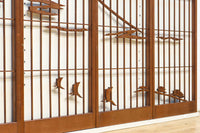 松竹梅と富士山を美しく描いた欄間・書院セット　EZ2847　在庫5枚一組