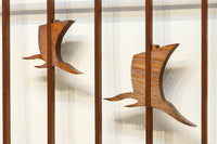 松竹梅と富士山を美しく描いた欄間・書院セット　EZ2847　在庫5枚一組