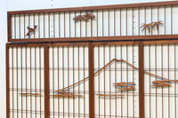 松竹梅と富士山を美しく描いた欄間・書院セット　EZ2847　在庫5枚一組