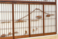 松竹梅と富士山を美しく描いた欄間・書院セット　EZ2847　在庫5枚一組