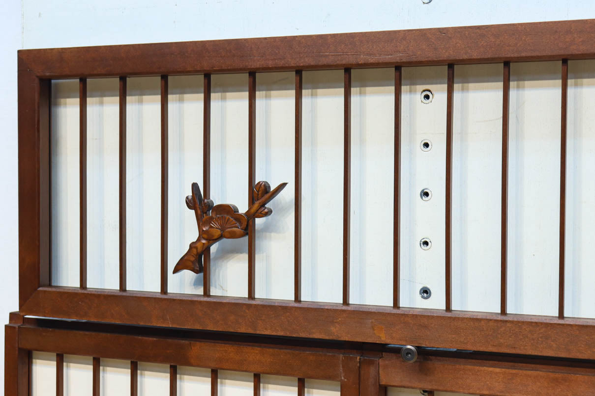 松竹梅と富士山を美しく描いた欄間・書院セット　EZ2847　在庫5枚一組