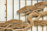 巨木の松と鶴の絵柄で風情ある欄間・書院セット　EZ2848　在庫5枚一組