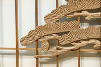 巨木の松と鶴の絵柄で風情ある欄間・書院セット　EZ2848　在庫5枚一組