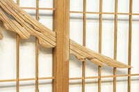 富士山を遠景に鶴松の風景を描く欄間・書院セット　EZ2849　在庫5枚1組