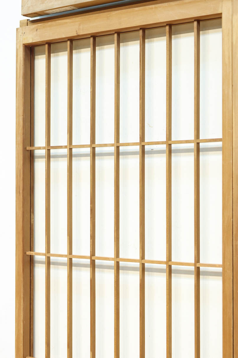 富士山を遠景に鶴松の風景を描く欄間・書院セット　EZ2849　在庫5枚1組