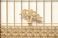 富士山を遠景に鶴松の風景を描く欄間・書院セット　EZ2849　在庫5枚1組