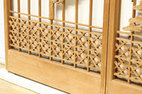 富士山を遠景に鶴松の風景を描く欄間・書院セット　EZ2849　在庫5枚1組