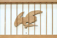 富士山を遠景に鶴松の風景を描く欄間・書院セット　EZ2849　在庫5枚1組