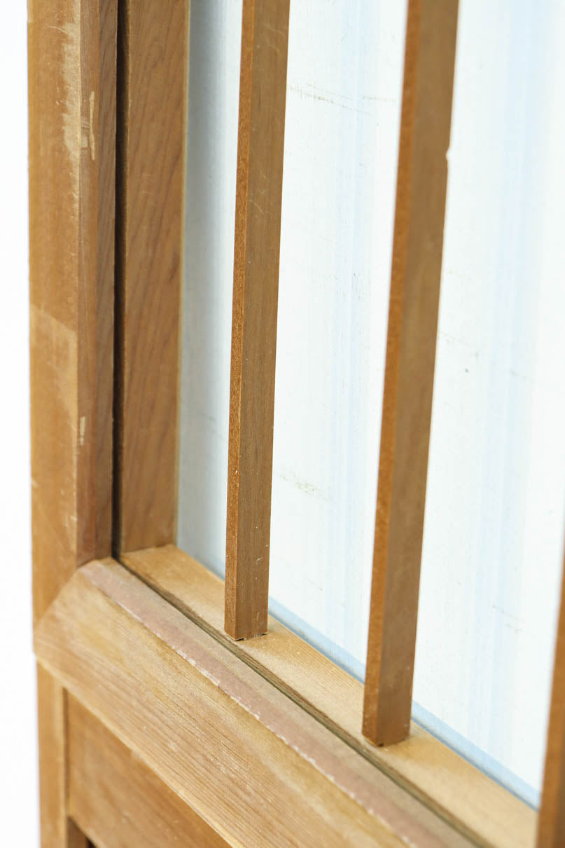 富士山を遠景に鶴松の風景を描く欄間・書院セット　EZ2849　在庫5枚1組