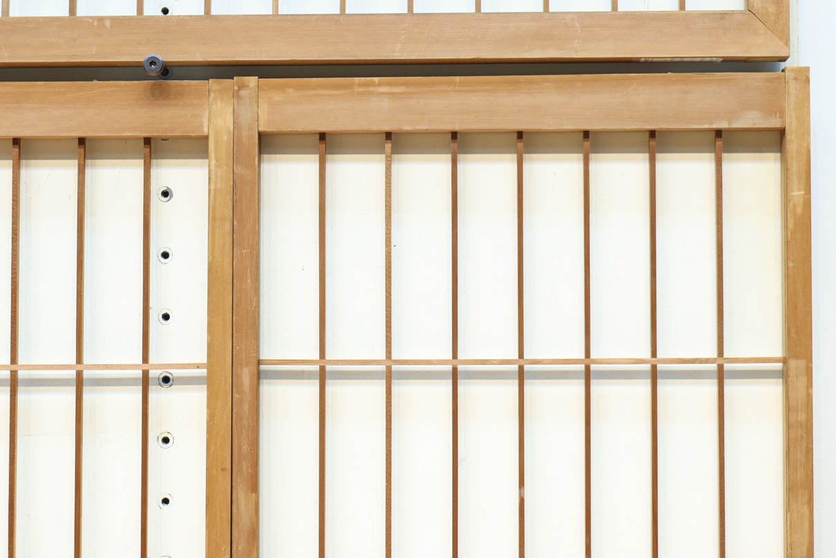 富士山を遠景に鶴松の風景を描く欄間・書院セット　EZ2849　在庫5枚1組