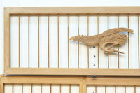 富士山を遠景に鶴松の風景を描く欄間・書院セット　EZ2849　在庫5枚1組