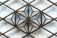 菱格子に組子を軽やかに散りばめた欄間　EZ2850　在庫1枚