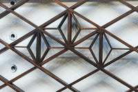 菱格子に組子を軽やかに散りばめた欄間　EZ2850　在庫1枚