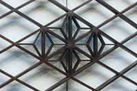 菱格子に組子を軽やかに散りばめた欄間　EZ2850　在庫1枚