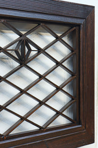 菱格子に組子を軽やかに散りばめた欄間　EZ2850　在庫1枚