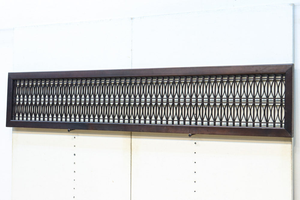 稀少珍品！！和モダンな装飾で華やかな面持ちの繊細縦格子欄間　EZ2855　在庫1枚