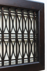 稀少珍品！！和モダンな装飾で華やかな面持ちの繊細縦格子欄間　EZ2855　在庫1枚