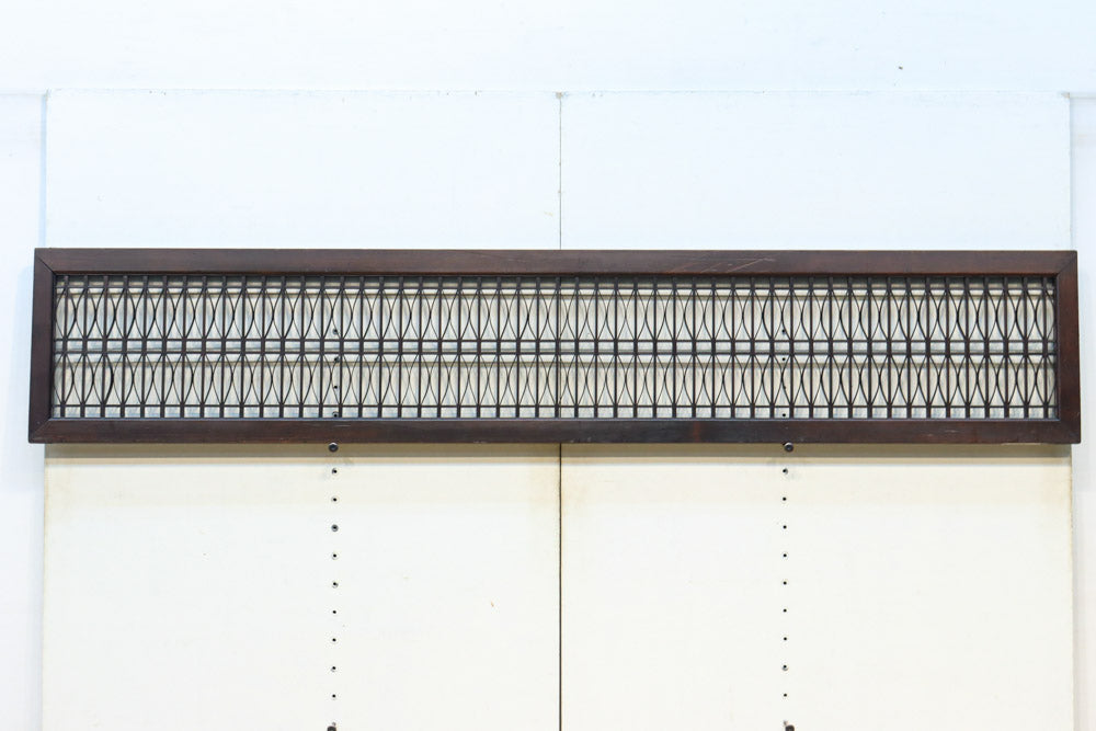 稀少珍品！！和モダンな装飾で華やかな面持ちの繊細縦格子欄間　EZ2855　在庫1枚