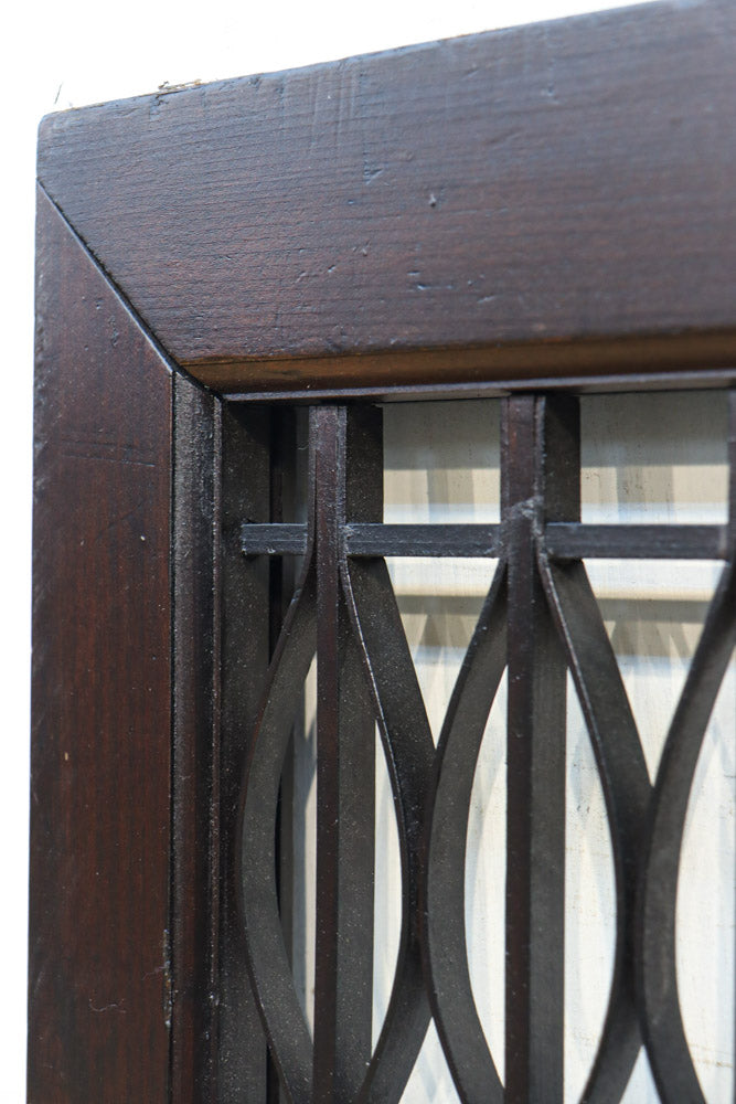 稀少珍品！！和モダンな装飾で華やかな面持ちの繊細縦格子欄間　EZ2855　在庫1枚