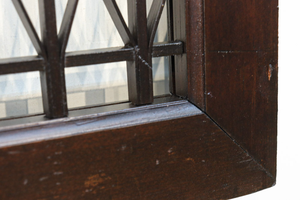 稀少珍品！！和モダンな装飾で華やかな面持ちの繊細縦格子欄間　EZ2855　在庫1枚