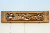 優雅な鶴の姿を松の木に添えた深彫り彫刻中型欄間　EZ2858abcd　在庫(a:1 b:1 c:1 d:1)枚
