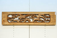 優雅な鶴の姿を松の木に添えた深彫り彫刻中型欄間　EZ2858abcd　在庫(a:1 b:1 c:1 d:1)枚