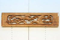 優雅な鶴の姿を松の木に添えた深彫り彫刻中型欄間　EZ2858abcd　在庫(a:1 b:1 c:1 d:1)枚