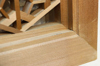 木地色のアレンジ組子装飾が映える小型欄間　EZ2860　在庫4枚