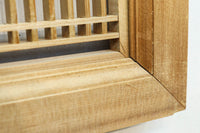 繊細な縦繁格子と美しい木地色が映える縦繁欄間　EZ2863　在庫1枚